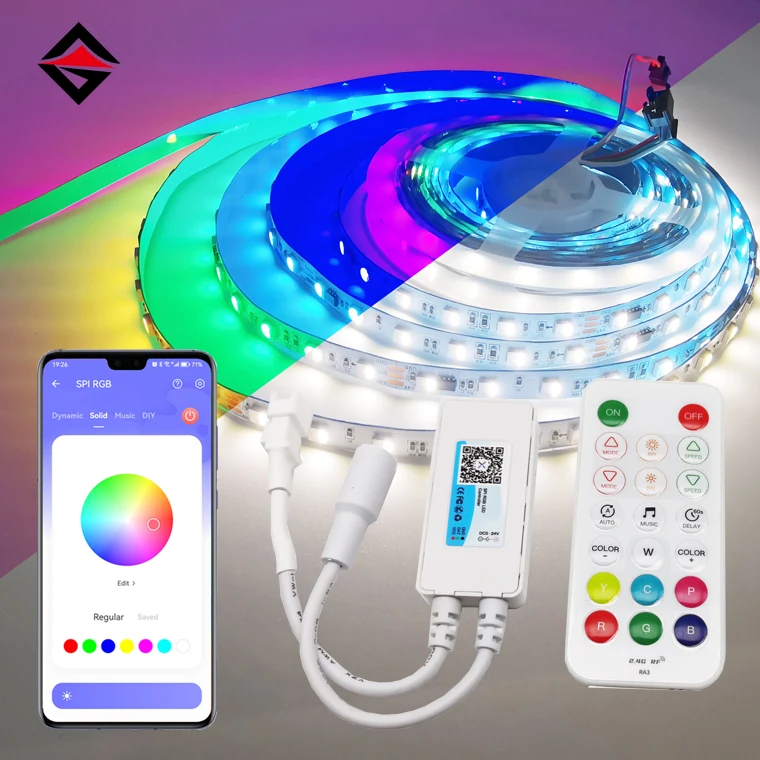 DC5-24V цифровая Пиксельная музыка Smart SPI White RGB RGBW app Blue tooth controller