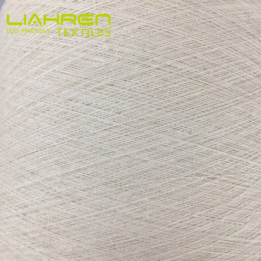 Ne16/1 hemp organic cotton blended yarn Luxurious hemp ring spun yarn for knitting and weaving soft fabric yarn