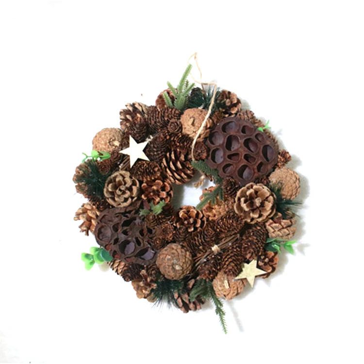 
Натуральные Искусственные цветы, украшения, оптовая продажа, рождественские венки для входной двери 