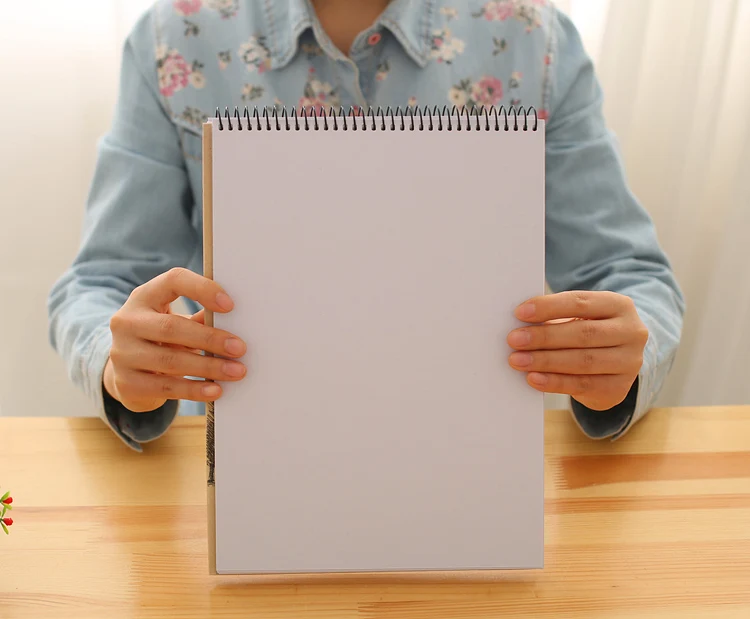 
2021 hot sale A4A5A6 Eco-friendly material kraft paper recycle paper hardcover custom wholesale sketchbook spiral notebook 