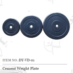 Black Plastic Round Cement Weight Plate/for Dumbbell & barbell
