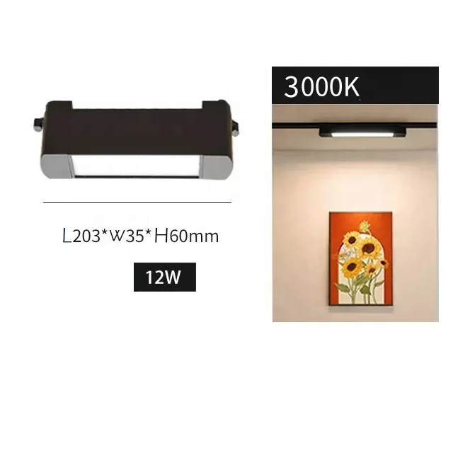 Spot track light 220v 2835 SMD square led track for living room indoor rail light system spotlight for home lighting