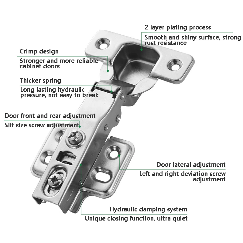 Furniture spring kitchen Cabinet concealed hydraulic Hinges