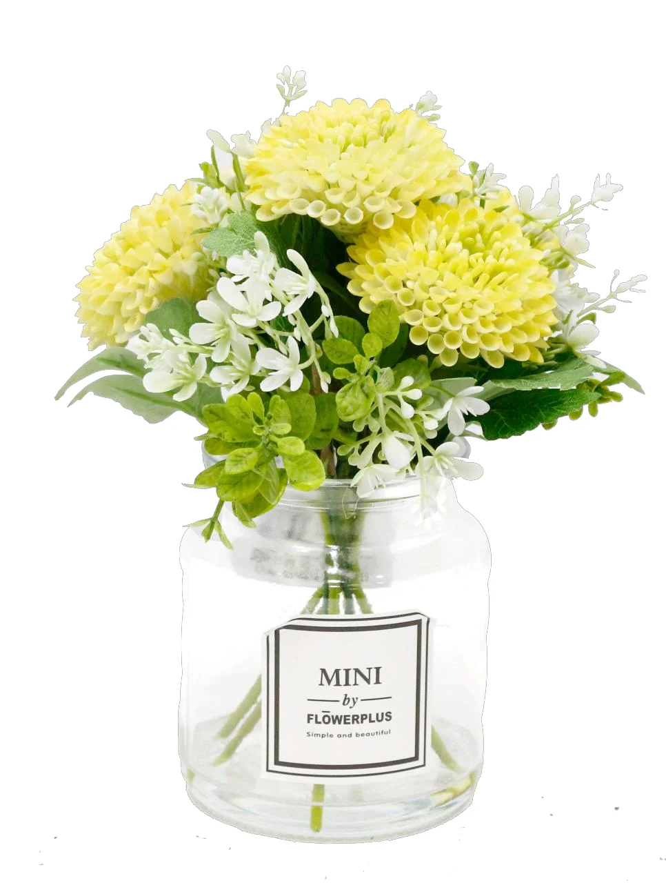 Artificial Ball Chrysanthemum Artificial Flower Bouquet Vase For Wedding Home Decor