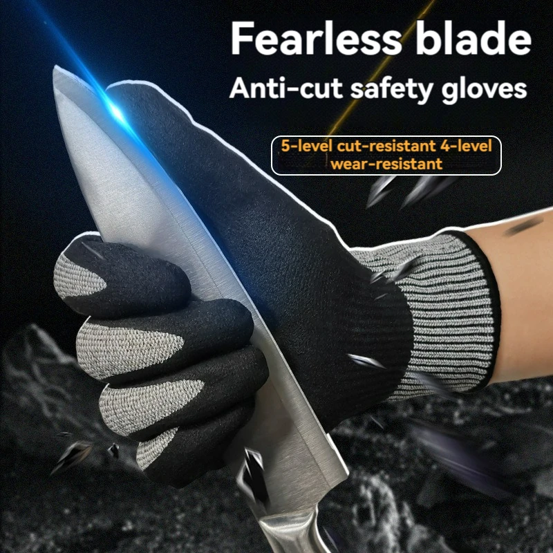 SAFETY Gloves CE EN388 level 5 HPPE cut proof safety garden gloves & protective gear anti cut resistant gloves