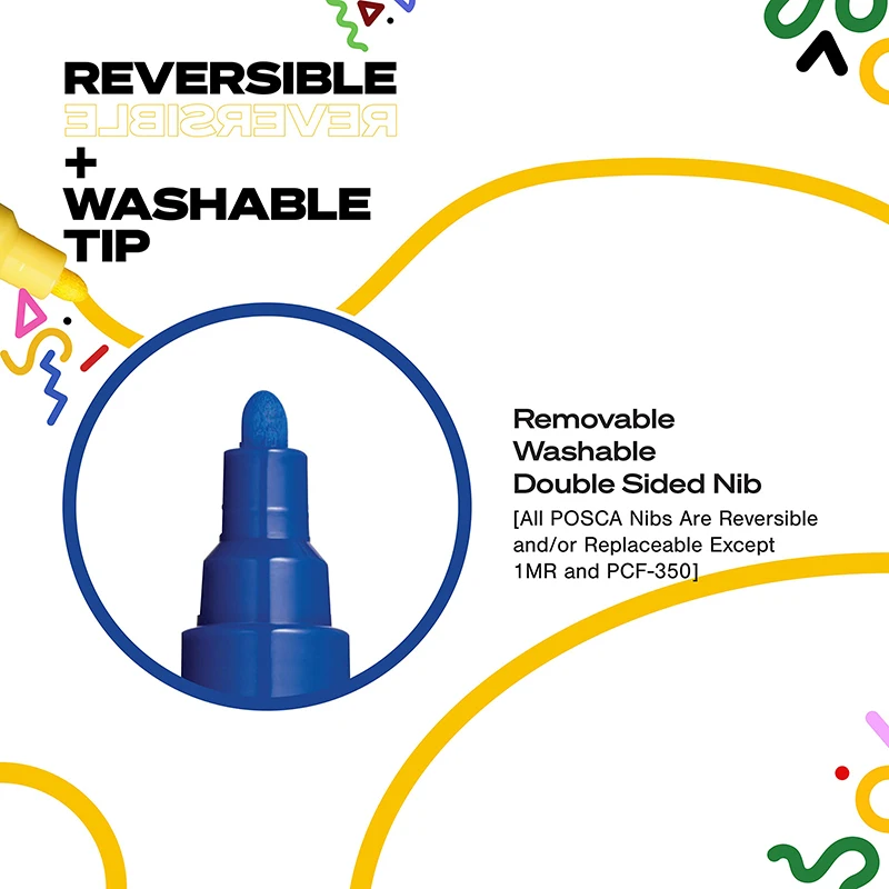 15 Pcs Reversible Tips Acrylic Paint Pen Sets for Rock Painting, Calligraphy, Scrapbooking