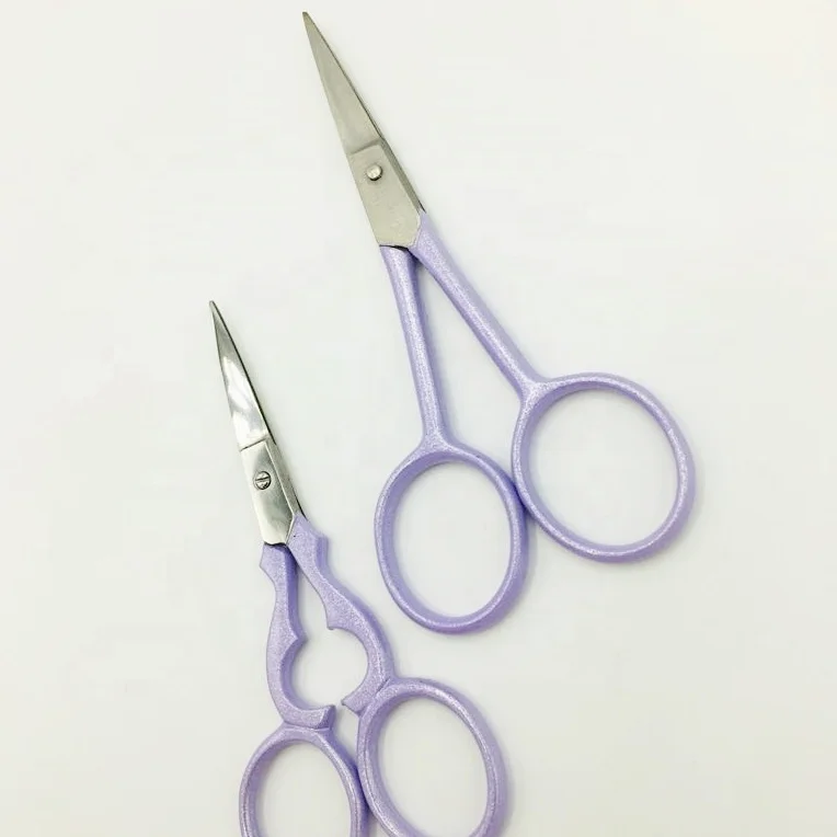 New Stainless Steel Manicure Nail Scissors Cuticle Scissor Curved and Straight Blade Fancy Scissors
