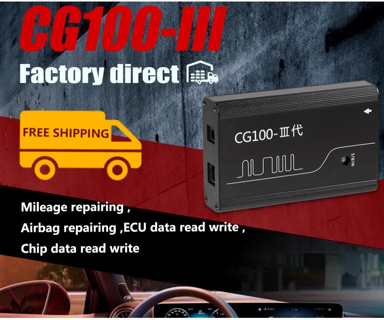 CG100 III Full Function Version Support ECU BCM Instrument Car Key Programmer