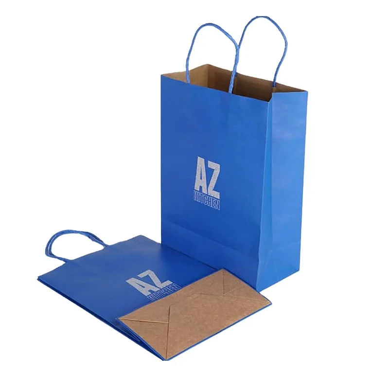 good price Eco-Friendly Custom Logo Printed  Fast Food Takeaway Bags Coffee Packaging Paper Bags Printing