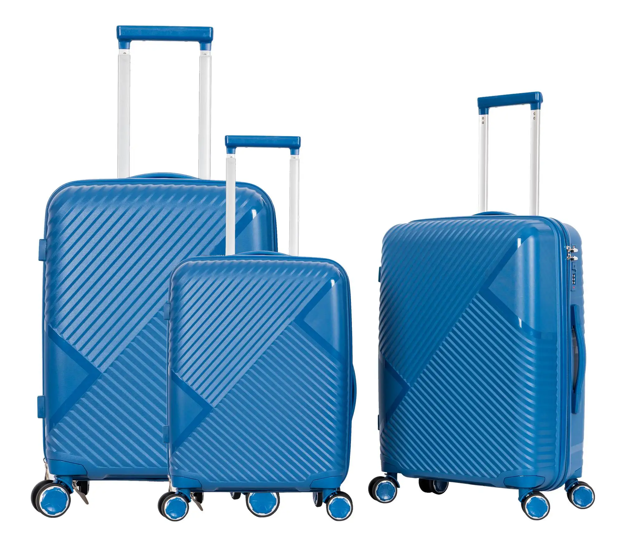 Fashion Hot Selling PP Luggage sets Aluminium Trolley Cases Bags Suitcases