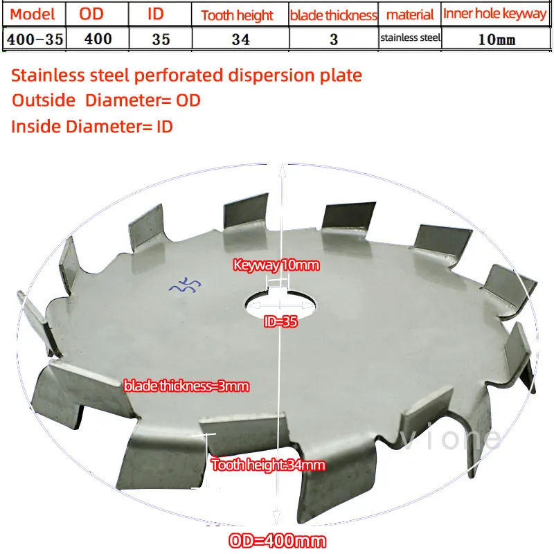 Stainless Steel Agitator Dispersion Disc,Agitator Parts Mixer Machine Paddle IBC Automatic Mixer Blades