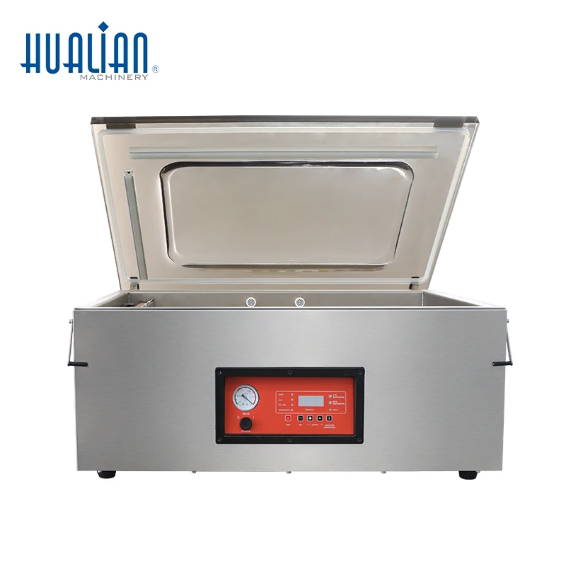 DZQ-900T Hualian Large Chamber Small Footprint Kitchen Food Saver Vacuum Sealing Packaging Machine For Home Commercial Using