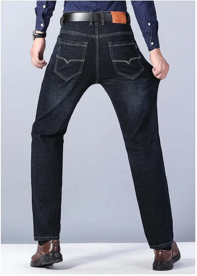 Office Men Jeans With Full Color Designer Jeans Italian Slim Fit Strech Black Jeans For Business and Vocation Wear