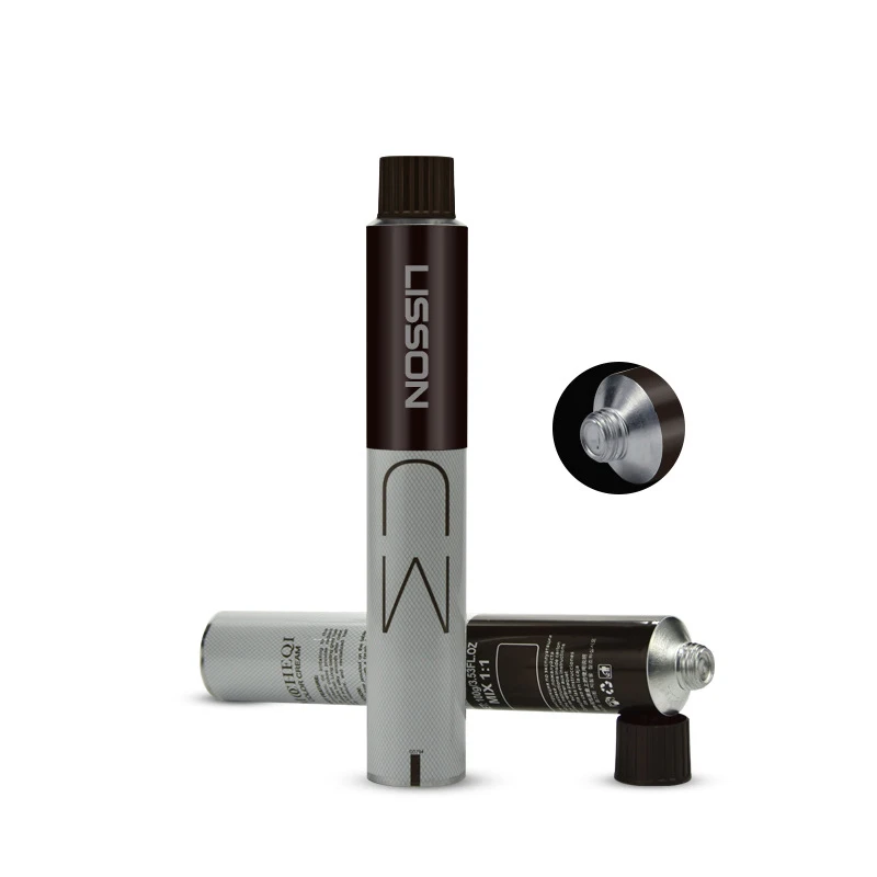 Customized Printed 70ml empty toothpaste soft tube metal pure aluminum toothpaste squeeze tube packaging