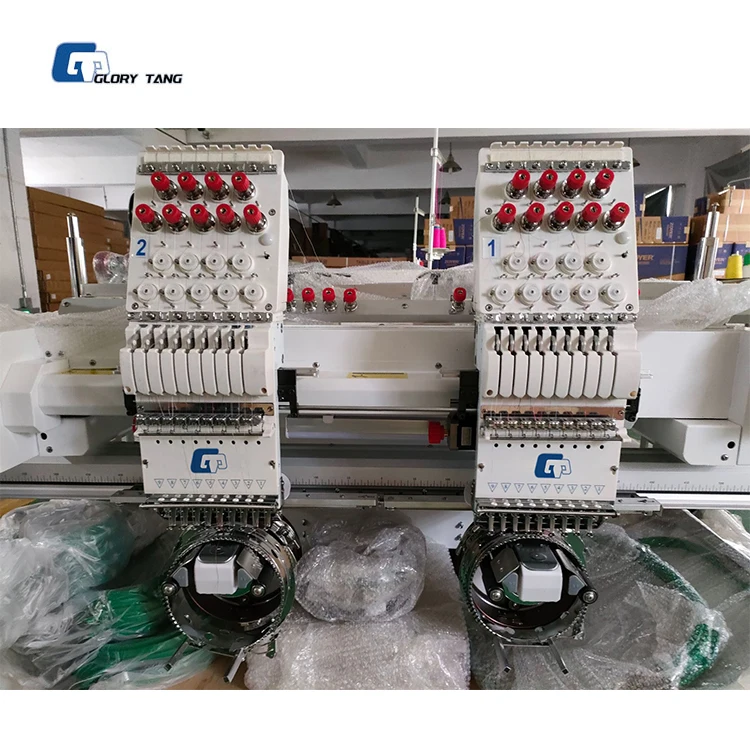 Горячая Распродажа компьютеризированная вышивальная машина с 2 головками для всех видов тканей