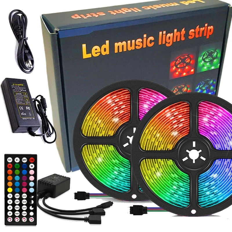 Multicolor SMD 5050 wifi Control LED strip waterproof rgb 12V strip 24key flexible 5m 300leds