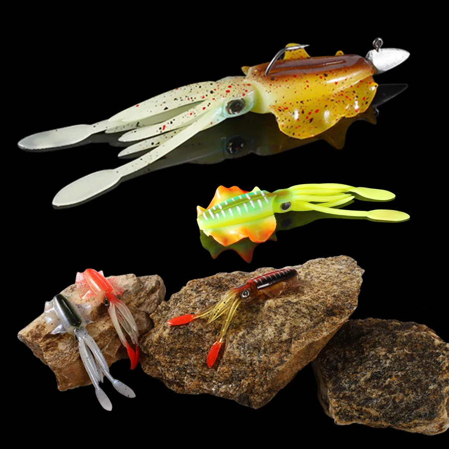 High quality fishing octopus 6cm 10cm Swim Bait Lure Soft Plastics Saltwater Swimbait lure