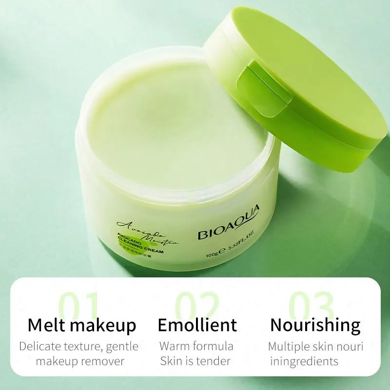 Best cheaper New Natural Avocado Moisturizing Deep Cleansing Face Eye Jojoba Seed Oil Makeup Remover Cream for Female