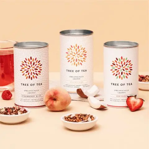 Wholesale Custom Recycled Food Grade Cylinder Containers Tea Loose Leaf Paper Tube Packaging Cylinder Tea Tube with Metal Lid