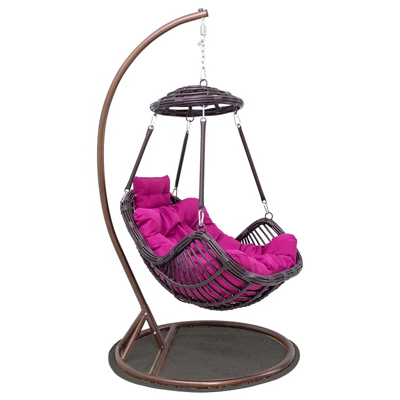 
Garden Porch Patio Outdoor Metal Rattan Wicker Hanging egg cheap Adult Swing Chair 