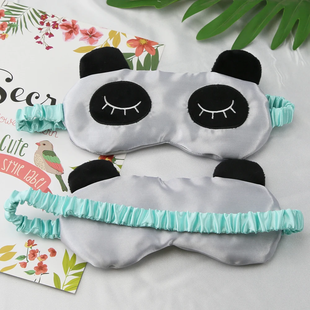 Cute  Panda Animal Eye Mask Plush Sleep Masks for Women Girls Kids