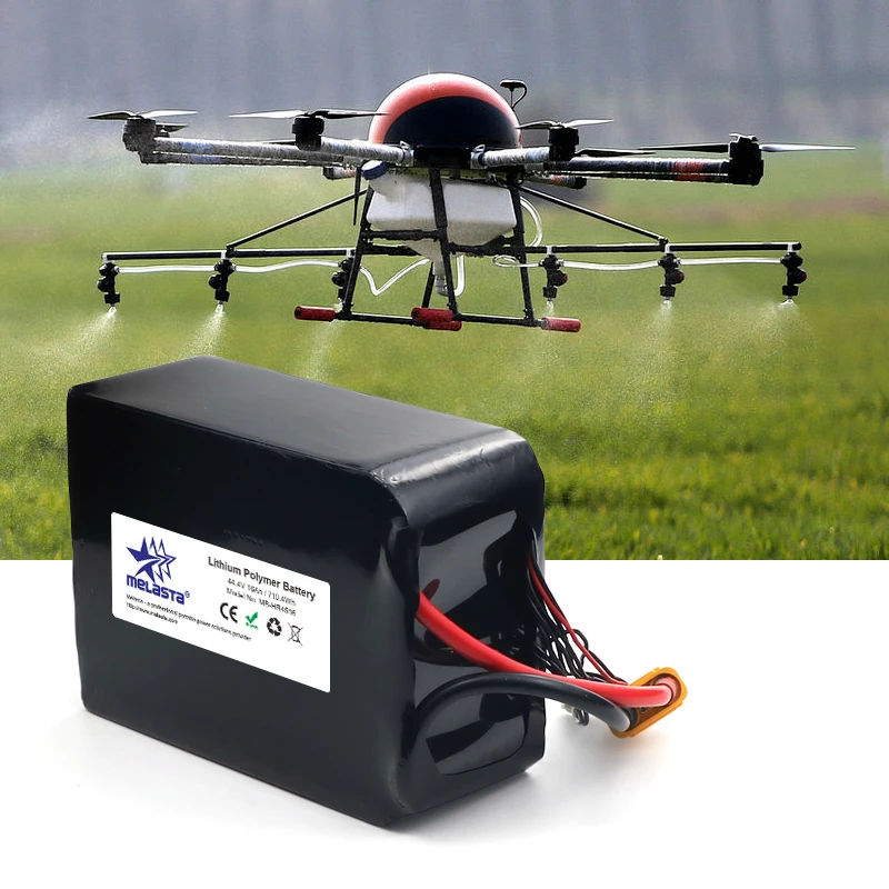 Melasta High Capacity 44.4v 16000mah 12s 15c Rechargeable Rc Lipo Battery For Larger Rc Drone Uav Quadcopter