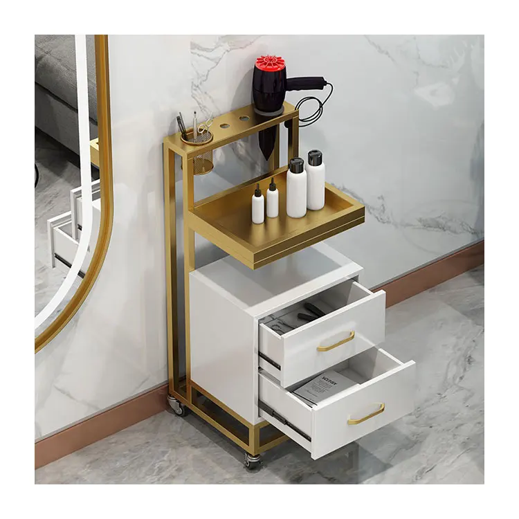 Popular beauty salon cabinet professional furniture wholesale rolling modern hairdressing hair barber trolley cart salon