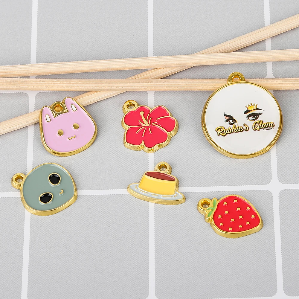 Custom Jewelry Bracelet Necklace Pendant Design Enamel Charms For Jewelry Making Custom Pendants Charms