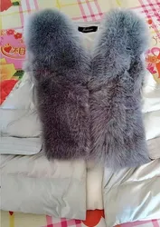 Лидер продаж, женский зимний жилет на утином пуху, куртка из искусственного меха, жилет, однотонная женская короткая парка без рукавов, теплые пальто