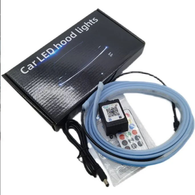 Car Hood Flexible Led Strip Light 12v White Daytime Running Lights Decoration Backlight Long Auto Atmospere Lamp Universal