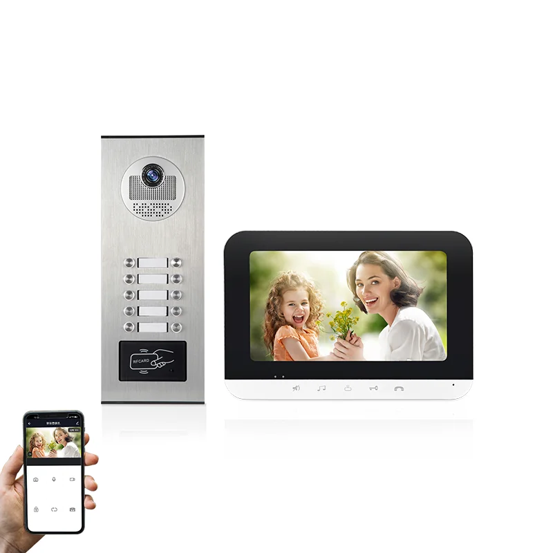 10 кнопок для нескольких семей заводской прямой дверной звонок с Wi-Fi и водонепроницаемой камерой домофонная система видеодомофона