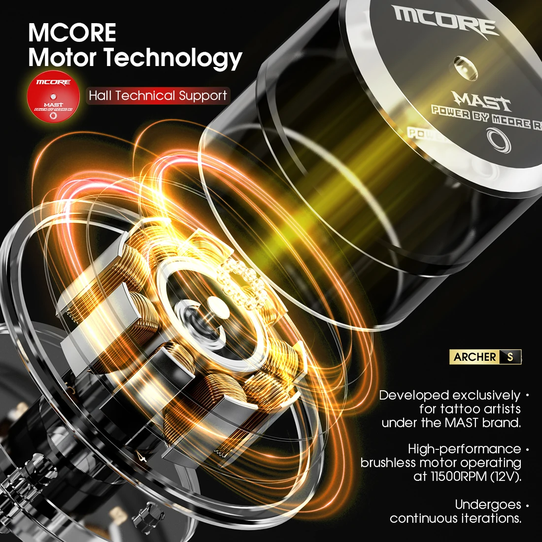 Dragonhawk Mast Archer S Mini Brushless Motor Wireless Tattoo Pen Machine Electric