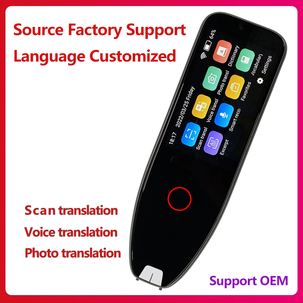 2022 Hot Sale Portable intelligent Scanner Translation Pen Chinese English Japanese Korean French Offline