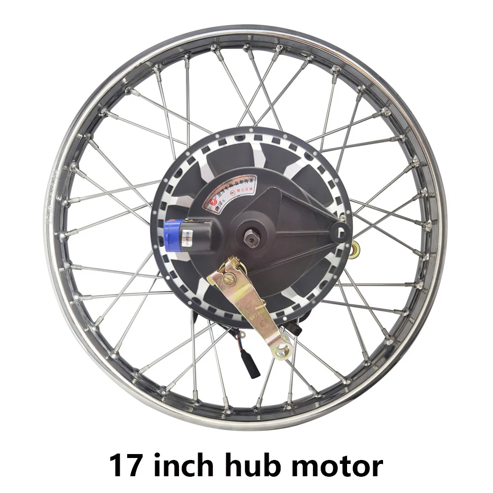48V 1000W 1500W Brushless Gearless Right Drum Brake Electric Bike Motorcycle Spoke 17 Inch Wheel Hub Motor Conversion Kit