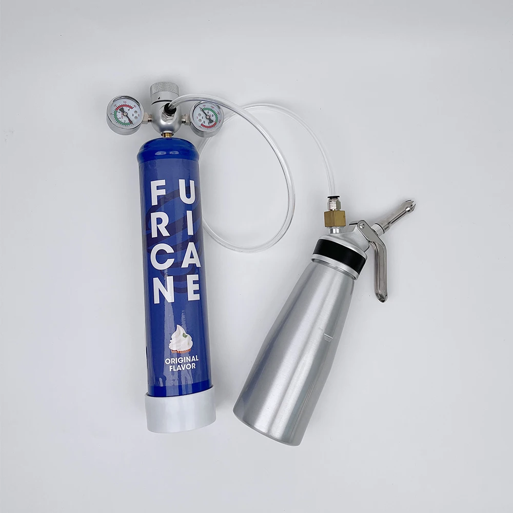 small gas steel cylinder 580g whipped cream chargers 615g oxide dessert tool USA market