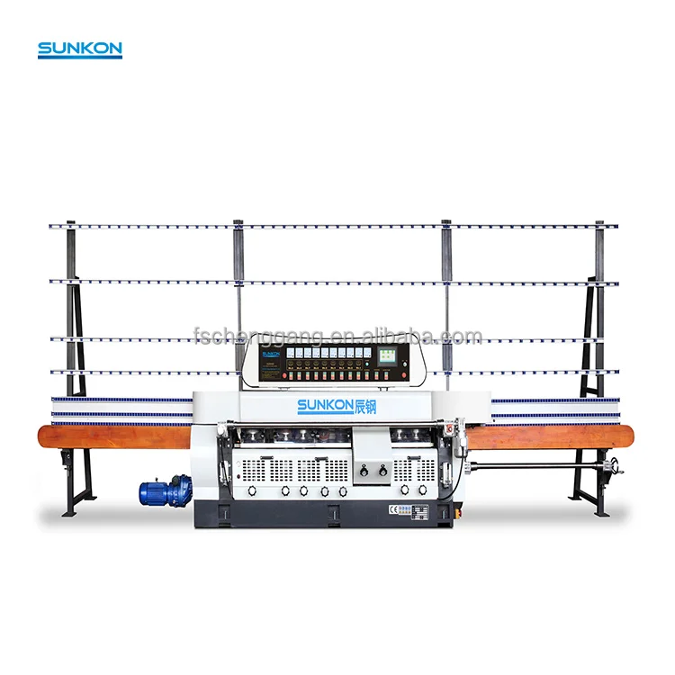 CGZ10325P Plc Control 10 Motors Flat Glass Edge Polishing Machine For Glass Manufacturing Line