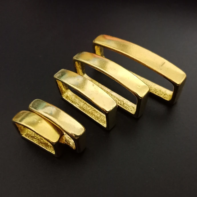 Solid brass belt keeper metal belt loop keeper
