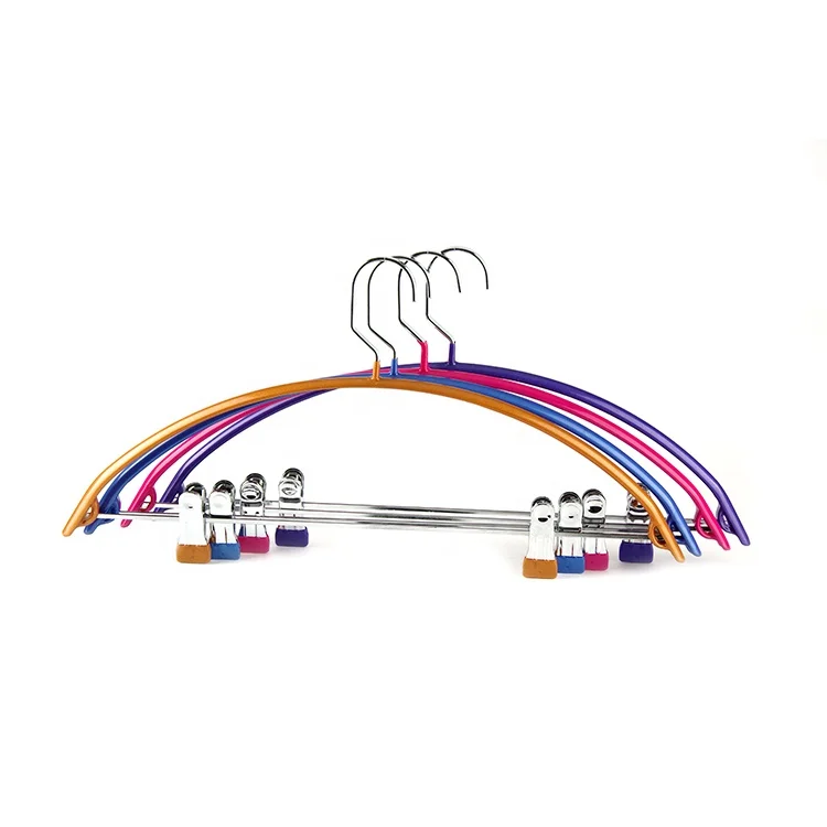 Wholesale Factory Hotel Plastic Dipping Metal PVC Clothes Hanger With Clips Non Slip Laundry Hanger factory sale Yimita