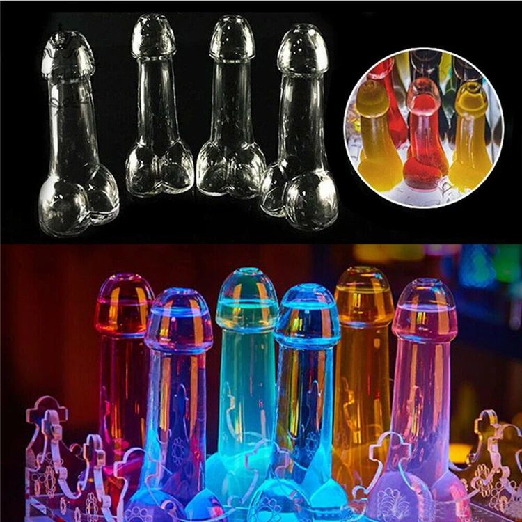 Hen Party Creative design funny Penis Shot glasses Cocktail Wine Glass For Parties night KTV Night show Penis shape glass cup