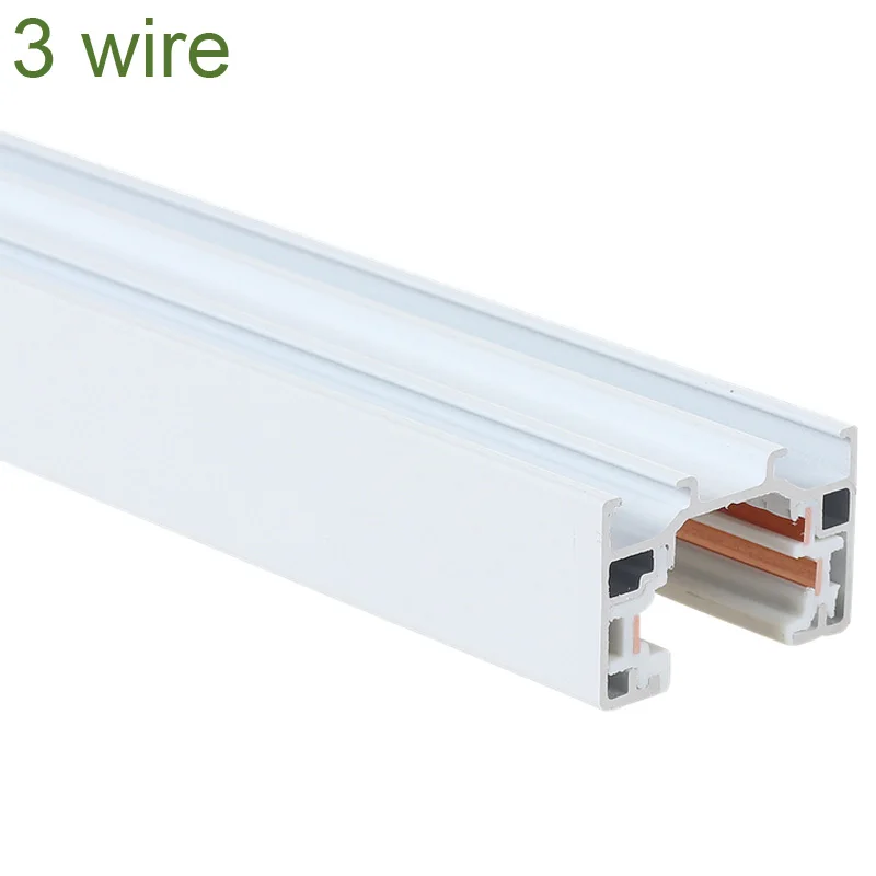 High Quality Modern 0.5M 1M 1.5M 2M 2 Wires 3 Wires 4 Wires 3-Phase LED Line System Track Light Rail For LED Track Light