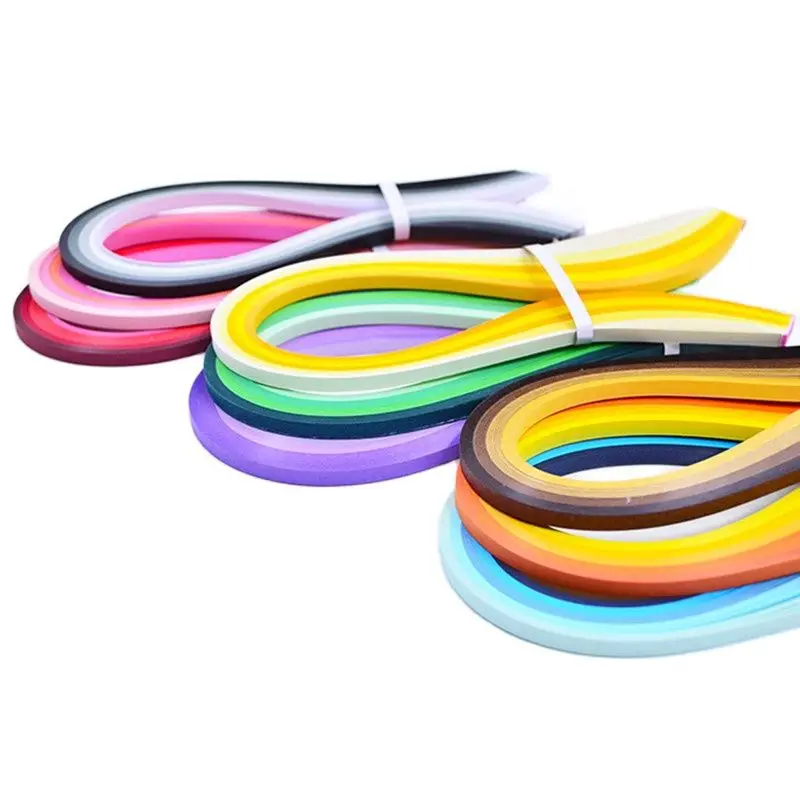 100pcs Stripes Quilling Origami Paper DIY Tool Gift Gradient color quilling paper for colors