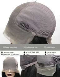 Peruvian short bob cut wigs Braizlian human hair transparent lace frontal closure straight short Bob Wig human hair