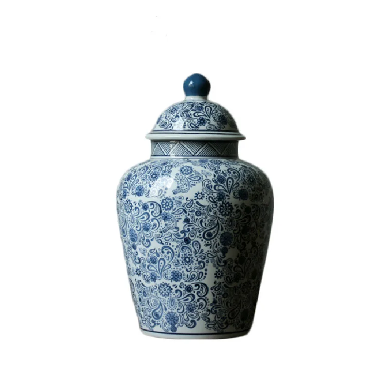 Jingdezhen керамические Индивидуальные китайские синие и белые фарфоровые Имбирные банки для продажи домашнего декора