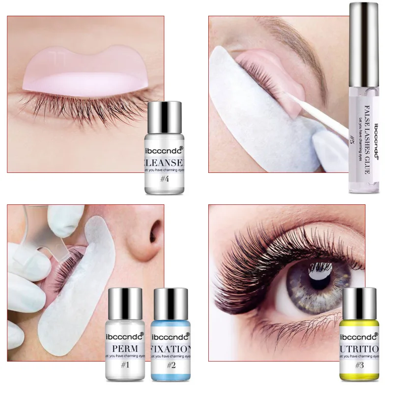 7pcs Lash lift Kit Eyelash Perm Kit Professional Semi-Permanent Curling Perming Wave Suitable For Salon