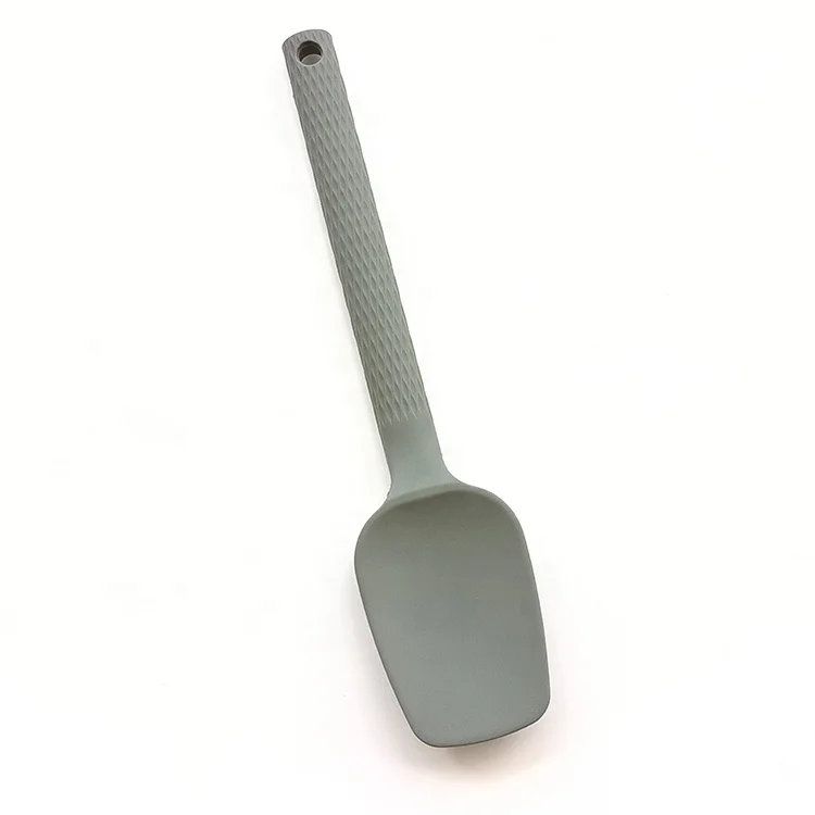 Wholesale New Pattern Printing Heat Resistant Non Stick Silicone Spatula Nylon Handle For Cake Baking Spatula
