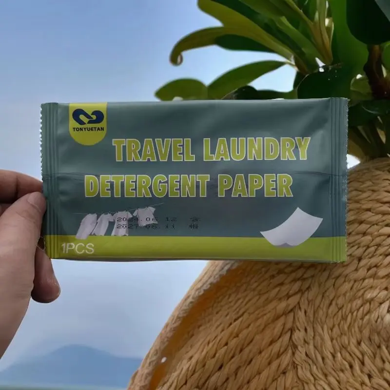 Rayshine paper soap sheets Cloth washing Paper Strong Scent Cleaning Dirt Removal  Custom Private Kraft Packaging 30 pcs