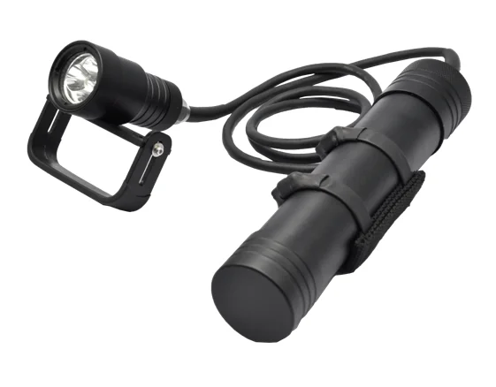 4*XHP35 LED 6000 lumen scuba diving flashlight underwater IP68 canister light