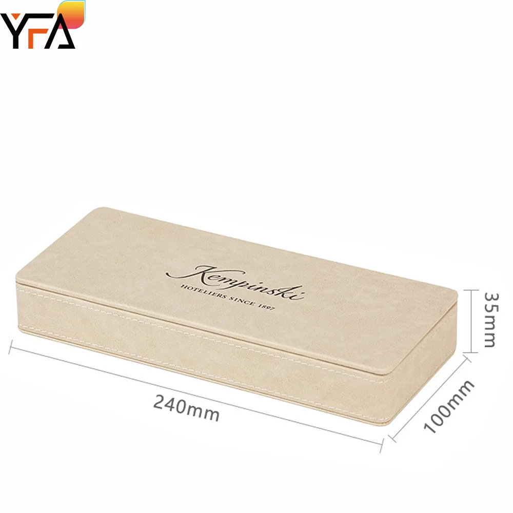 Hotel Amenities Set Hotel Leather Products Tray New Basket Printed Anti Slip Serving Stand with PU Leather
