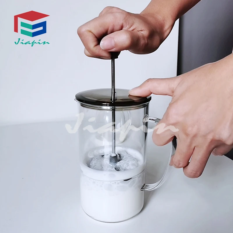 Plastic Filter Black Cafe Tea Maker Prensa French Press Coffee Maker Hot 600ml milk pitcher with lid for camping