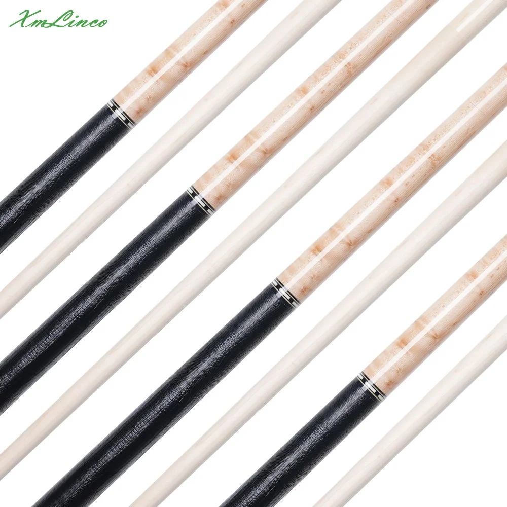 Xmlinco Handmade Billiard Sticker pool Cue Birdseye Wood Lizard Leather Warp 12.5mm Tip Size Hard Maple Shaft  58 Inches